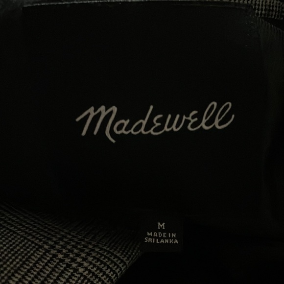 MEDIUM Madewell Dorset Blazer in Black Glen Plaid EUC Oversized Black women’s - Picture 3 of 3